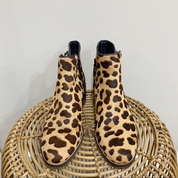 Cole Haan Grand OS Calf Hair Leopard  Leather Women’s Ankle Boots - Picture 2 of 9